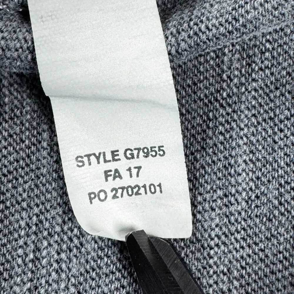 J Crew Henley Shirt Mens Medium Gray Garment Dyed Long Sleeve Knit Made in‎ USA